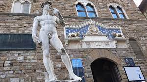 Town hall of florence, italy. David And The Palazzo Vecchio