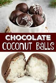 Chocolate Coconut Balls Collage Christmas Candy Recipes Christmas Cooking Christmas Food