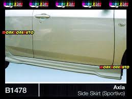 Menariknya, kereta axia style dilengkapi dengan pilihan warna cerah oren yang menarik. B1478 Perodua Axia Fiber Side Skirt Sportivo Lazada
