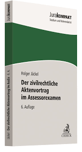 Das öffentliche recht (auch öffentliches recht geschrieben) ist derjenige teil der rechtsordnung, der das verhältnis zwischen trägern der öffentlichen gewalt (dem staat) und einzelnen privatrechtssubjekten (den bürgern) regelt. Jackel Der Zivilrechtliche Aktenvortrag Im Assessorexamen 6 Auflage 2021 Beck Shop De