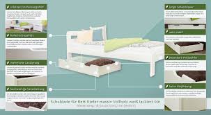 Так, вы можете опять одеться. Schublade Fur Bett Kiefer Vollholz Massiv Weiss Lackiert 001 Abmessung 18 50 X 97 50 X 57 Cm H X B X T Anbauoptionen Zubehor Kinder Jugend