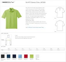 nike golf 267020 dri fit classic polo shirts