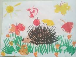 Конспект заняття з малювання "Їжачок-лісовичок"