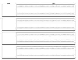 Primary writing paper with picture boxes and without (multiple levels) in various sizes for all the levels in your class. Primary Lined Paper With Picture Box On The Left By Missfittcreations