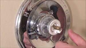 The cartridge for that shower model contains all the moving pieces internally: How To Adjust A Delta Tub Faucet For More Hot Water Youtube