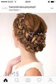 Pin By Betul Gok On Pins Braids Updo Flower Crown Hairstyle Wedding Hairstyles For Long Hair Medium Hair Styles