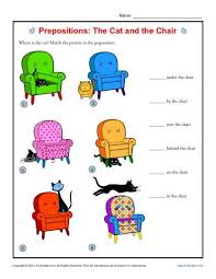 Prepositions The Cat And The Chair Prepositional Phrase Worksheets Preposition Worksheets Preposition Worksheets Kindergarten Kindergarten Worksheets Printable