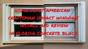 Home depot — high impact windows installation. Installing Home Depot American Craftsmen Impact Windows By Plygen On A Florida Concrete Block House Youtube