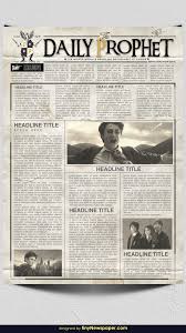 Harry Potter Daily Prophet Newspaper Newspaper Template Newspaper Format Newspaper