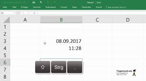 Excel Aktuelles Datum Und Uhrzeit Eingeben Youtube