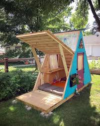 Meine Kinder 39 A Frame Spielhaus Von Mir Entworfen Und Gebaut Diy Von Anfang Bis Ende Anfang Diyforc Spielhaus Garten Hintergarten Diy Hinterhof