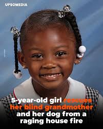 In Kenner, Louisiana, 5-year-old Cloe Woods became a hero by saving her  blind grandmother and her dog from a fire. The little girl remembered what  she learned