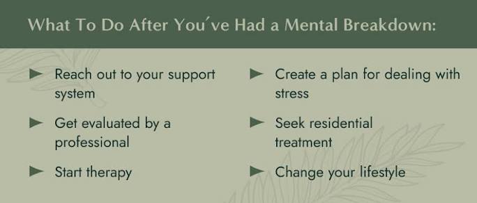 Mental Breakdown Recovery: What to Do Next