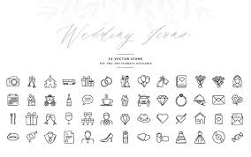 Wedding Icons Wedding Symbols In Vector Format Wedding Etsy In 2020 Wedding Icon Wedding Symbols Icon