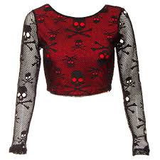 Black And Red Designer Shirt Jawbreaker Poison Top Red Black Red Long Sleeve Shirt Red Long Sleeve Tops Black Long Sleeve Shirt