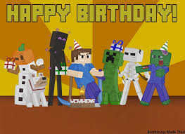 Minecraft Happy Birthday Card Printable Free Minecraft Birthday Card Picture By Bombcrop On Deviantart Minecraft Birthday Card Minecraft Birthday Birthday Card Printable