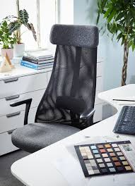 Jarvfjallet Office Chair With Armrests Gunnared Dark Gray Black Ikea Ikea Office Chair Ergonomic Chair