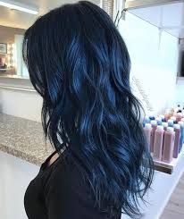 Pin By Marine On Amazing Hair Color For Black Hair Blue Ombre Hair Midnight Blue Hair