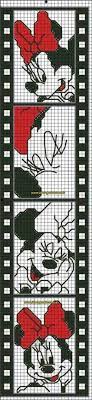 32 wide x 94 high; Cross Stitch Mania Mini Mouse Bookmark Cross Stitch Chart