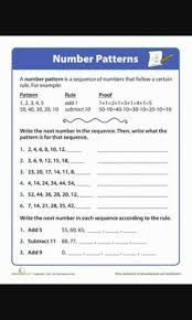 Pin By Pam On Pattern Rule Number Patterns Worksheets Pattern Worksheet 4th Grade Math Worksheets