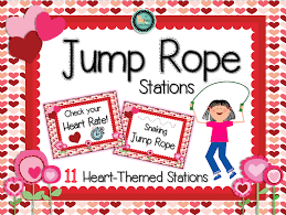 Heart Themed Jump Rope Stations Jump Rope Physical Education Lessons Heart Themed