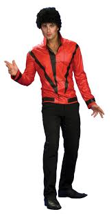 Men S Red Thriller Jacket Costume Michael Jackson By Spirit Halloween The Party Place