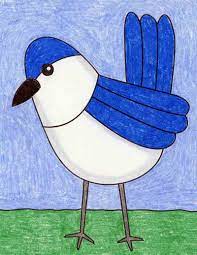 Easy How To Draw A Bird Tutorial And Bird Coloring Page