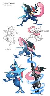 Commission Ash S Greninja In 2020 Pokemon Rayquaza Pokemon Pokemon Heroes