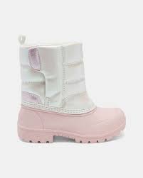 Toddler Girl Snow Boots - Pink/White | Carter's