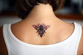 Pin By Merbleberp On Tattoos Bumble Bee Tattoo Neck Tattoo Bee Tattoo