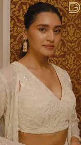 White Embroidered Croptop Shrug With Plazo✨