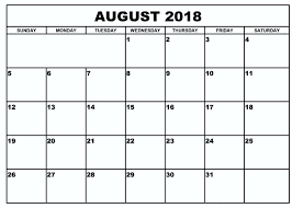 November 2018 Calendar Template Printable August Calendar Calendar Word 2018 Calendar Template