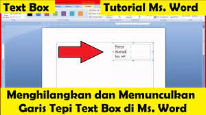 Terutama bagi para pemula yang masih awam tentang software pengolahan kata. Cara Menghilangkan Garis Tepi Text Box Di Microsoft Word L Tutorial Microsoft Word Youtube