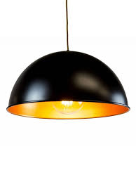 Vintage industrial ceiling pendant light retro loft style metal shade lamp light. Large Metal Lamp Shade In Black And Gold