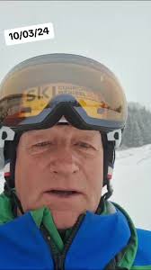 Chris in Meribel giving his snow conditions report for Ski With Ease ski  school