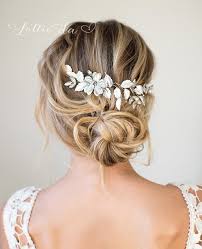 Side parted long straight hairstyle. 50 Best Bridal Hairstyles Without Veil Emmaline Bride Wedding