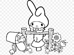 This drawing was made at internet users' disposal on 07 february 2106. My Melody Coloring Book Drawing Hello Kitty Character Png 681x611px Watercolor Cartoon Flower Frame Heart Download