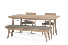6 sizes • with solid top or with leaves. Miles Dining Table With Bench And 2 Chairs Castlery Australia