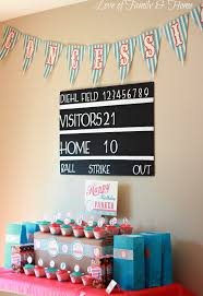 Birthday Party At Home With Family Diy Baseball Themed Birthday Party Love Of Family Home Baseball Theme Birthday Party Baseball Theme Party Birthday Party Themes