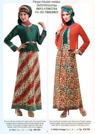 Baju Muslim Anak Perempuan 2014 Cantik Berbaju Muslim Gaun Batik Busana Islami Baju Muslim