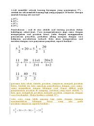 Soal matematika pecahan senilai kelas 4 sd. Soal Cerita Pecahan