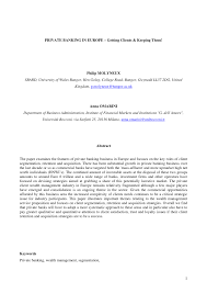 Foreign banks such as deutsche bank, hsbc and barclays also have u.s. Pdf Private Banking In Europe Getting Clients Keeping Them