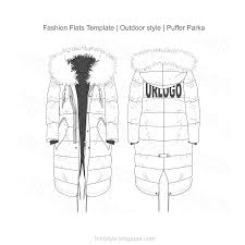Parkas Jacket Template Fashion Illustrations Techniques Technical Drawing Fashion Design Sketches