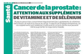 Although screenings for prostate cancer are one tool for early detecti. Chroniques Prostate Cancer Beware Of Supplements For Vitamin E Or Selenium Chair In Cancer Prevention And Treatment