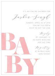 Zoom Baby Shower Postponed Shower Bold Brunch Virtual Shower Baby Shower Invitation Wording Baby Shower Invitations Baby Sprinkle Invitations
