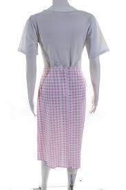 Sokie Collective Womens Ruffle Midi Skirt - Pink Gingham Size M | eBay