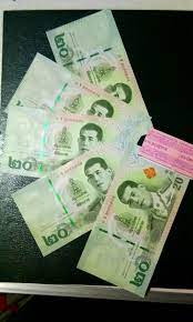 Our currency rankings show that the most popular thai baht exchange rate is the thb to eur rate. Thailand Unc Running Number 5 Banknotes 20 Baht Currency Money New Thai King Wang Kertas Siam Duit Antiques Currency On Carousell