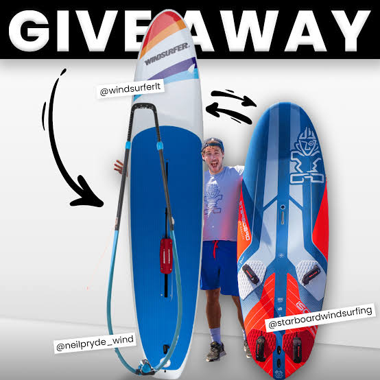 Free windsurfing gear giveaway in San Carlos