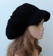 Newsboy Cap, Black Women Men Cap Visor Tam Hat Slouchy Newsboy Bill Beanie  Billed, Slouchy Hat, Slouchy Beanie
