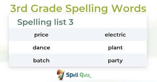 The themed lists of grade 3 spelling words can be downloaded free below. 3rd Grade Spelling Words Spelling List 3